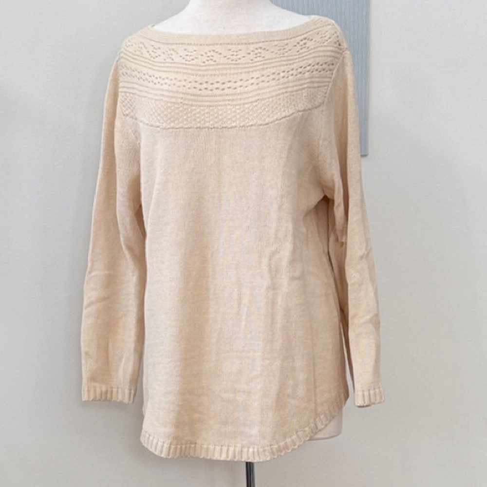 Lane Bryant Cream Knit Sweater